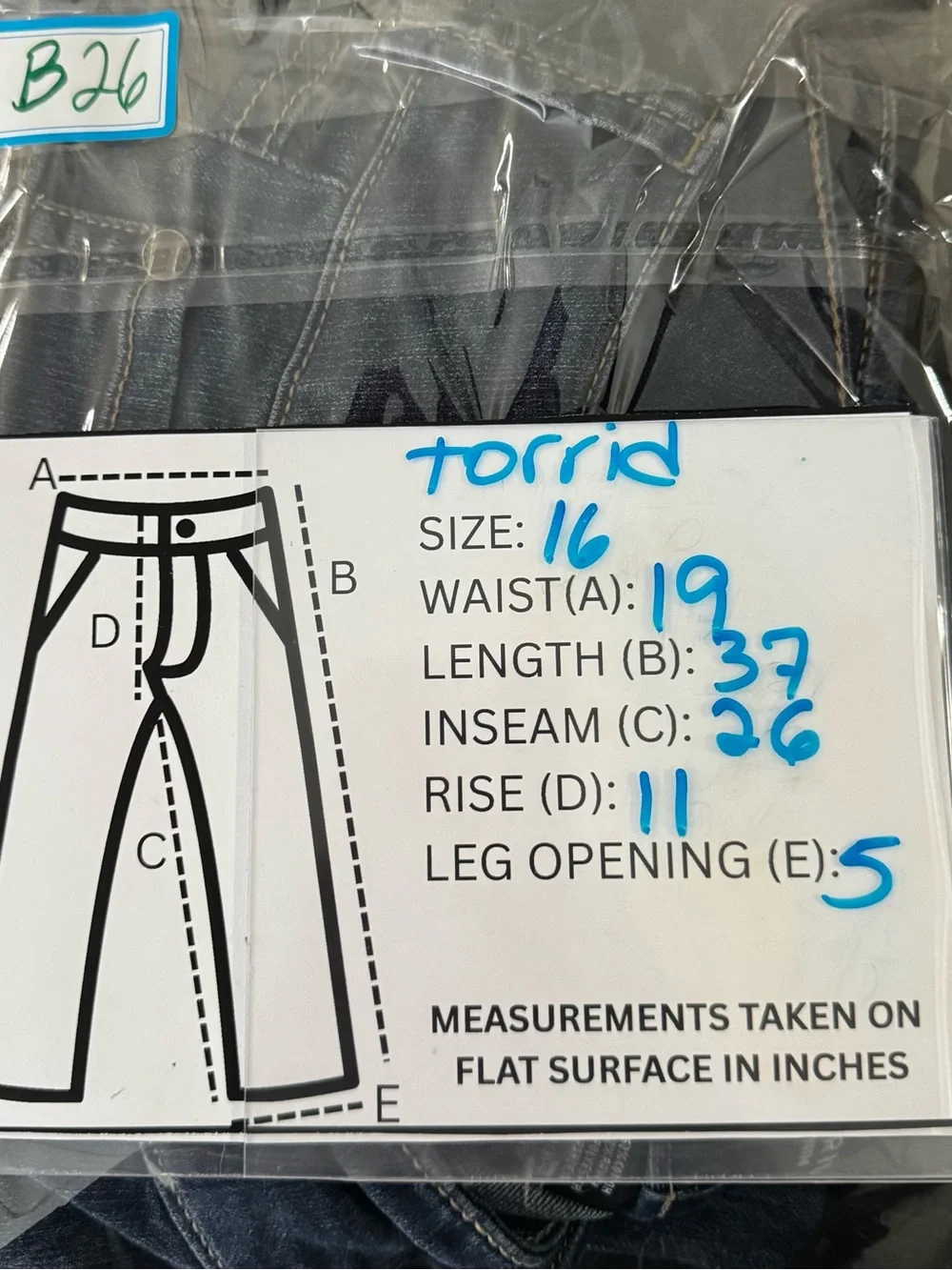 Torrid Women’s Skinny Jeans Blue Medium Wash Denim Stretch High Rise 5-Pocket 16